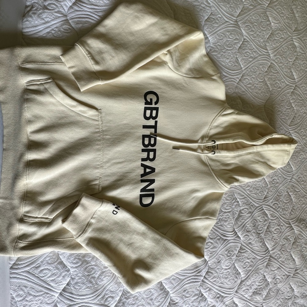 Get Better Today Cream Beige Hoodie Size Large
